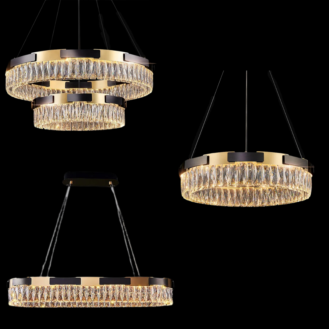New Designer Recommended Modern Light Luxury Round/Oval Crystal Chandelier for Living Room/Dining Room-MEET LIGHTING
