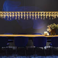 Modern Rectangle Metal Light Chandelier in Chrome Finish-MEET LIGHTING