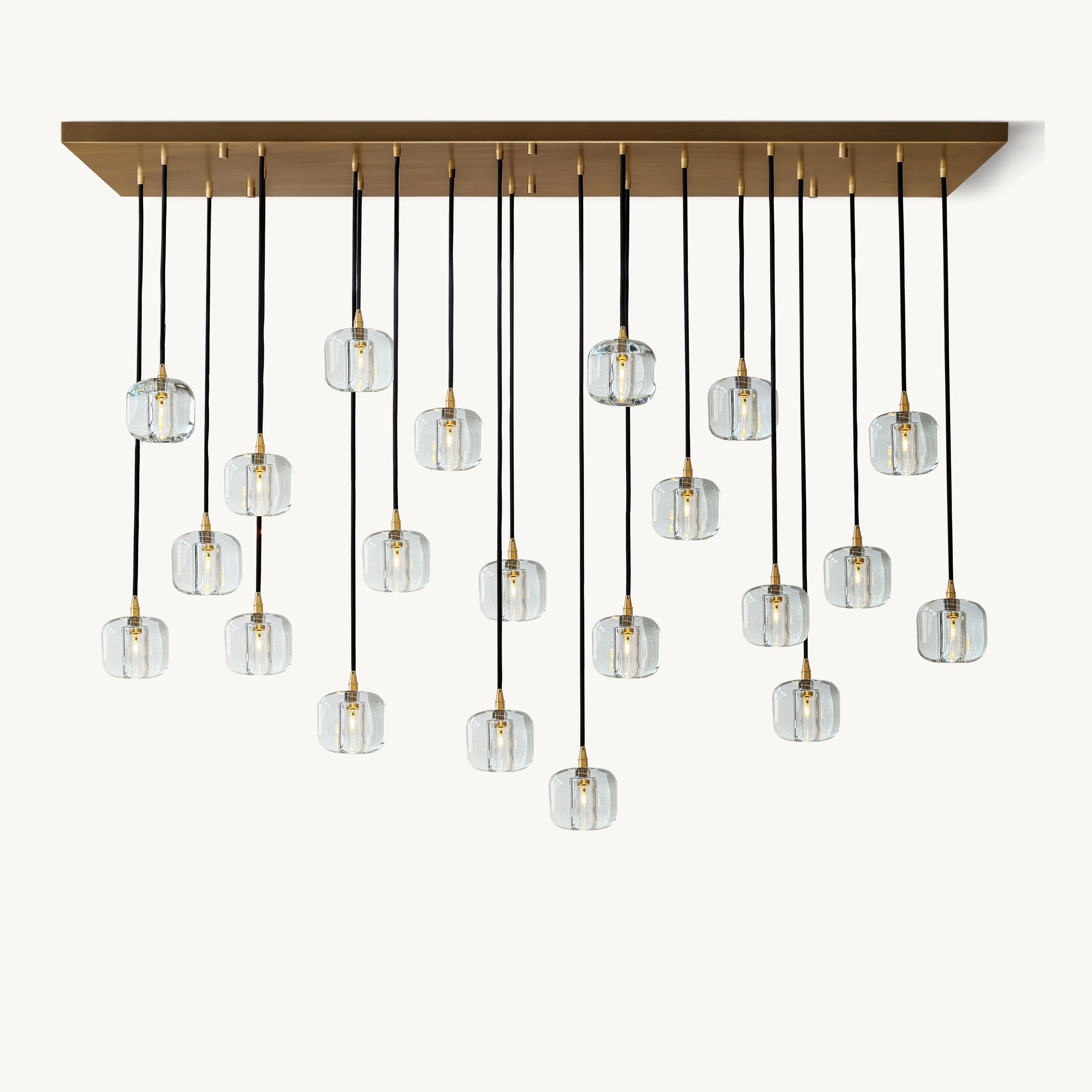 Velorin72 Inch Clear Crystal Cube Rectangular Chandelier