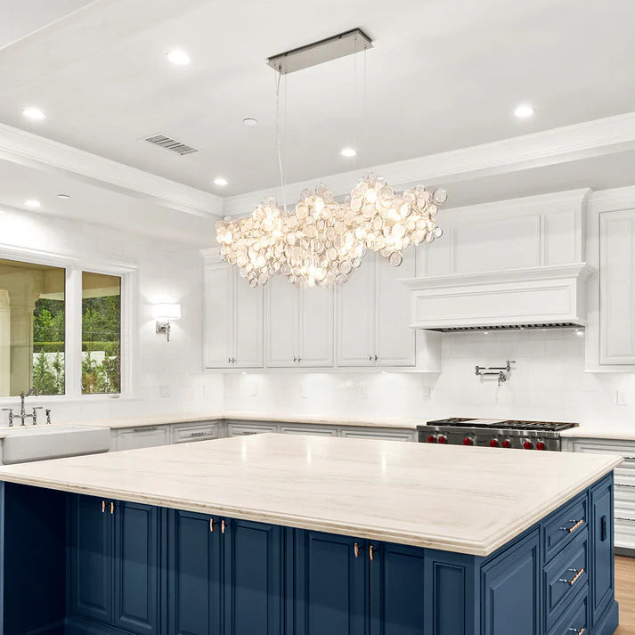 Trento Clustered Glass Linear Chandelier 55"