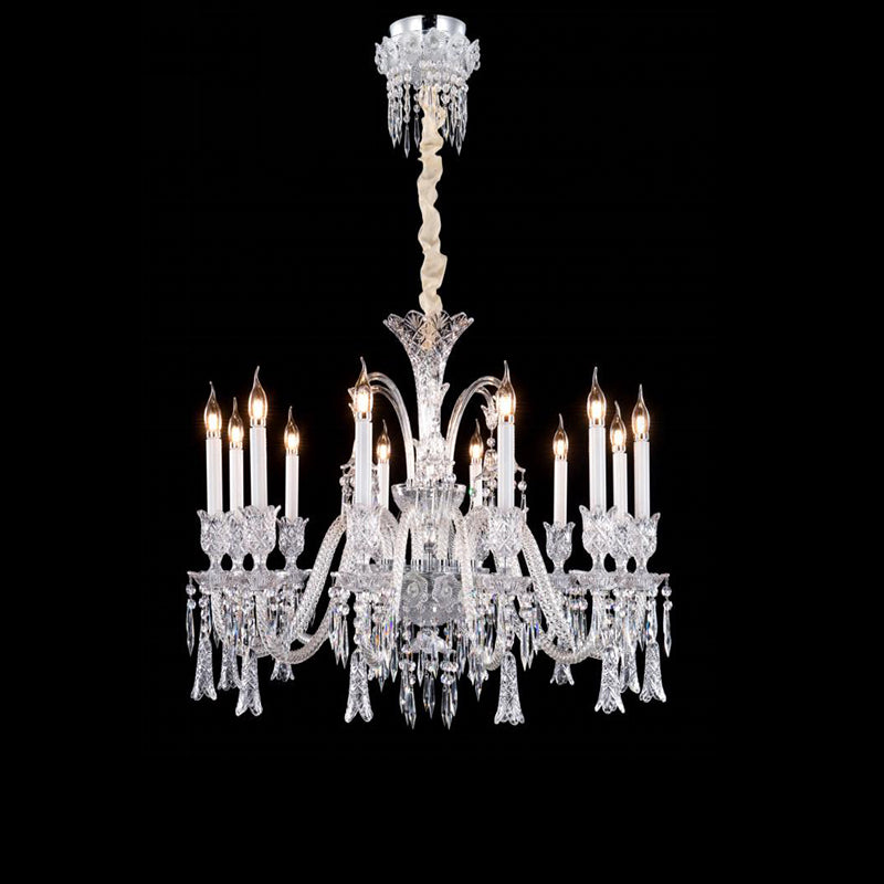 Opulent Classic Candle Crystal Grand Chandelier chandeliers for dining room,chandeliers for stairways,chandeliers for foyer,chandeliers for bedrooms,chandeliers for kitchen,chandeliers for living room Kevinstudiolives 12 Lights 37"W x 22" H  