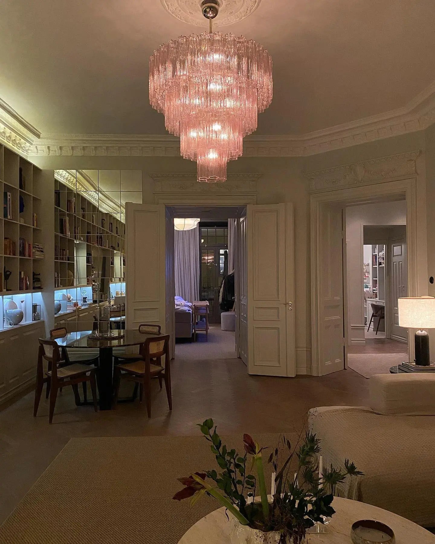 Murano Chandelier – 78 tubes – Pink by Meetlighting