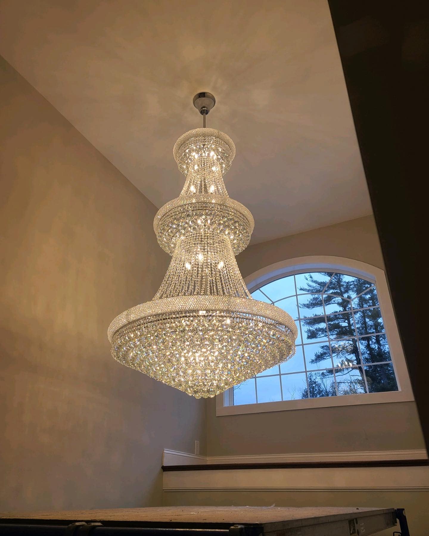 Luxury French Empire Chandelier for Villa Hall Ceiling Three-layers Crystal Light for Hotel Lobby-MEET LIGHTING