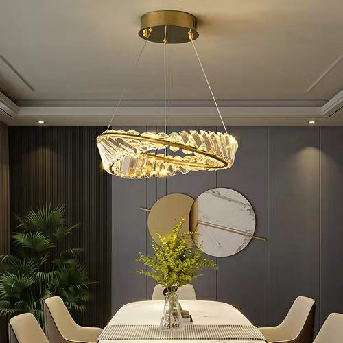 Ring Crystal Chandelier Luxury Living/ Dining Room Ceiling Lamp Bedroom Light-MEET LIGHTING