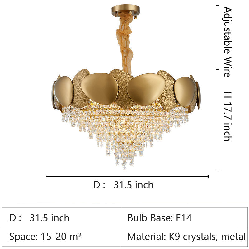Modern Italian Style Crystal Tassel Chandelier-MEET LIGHTING