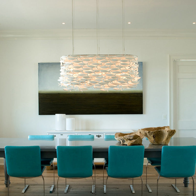 Porcelain Fish Shape Dining Table Chandelier-MEET LIGHTING