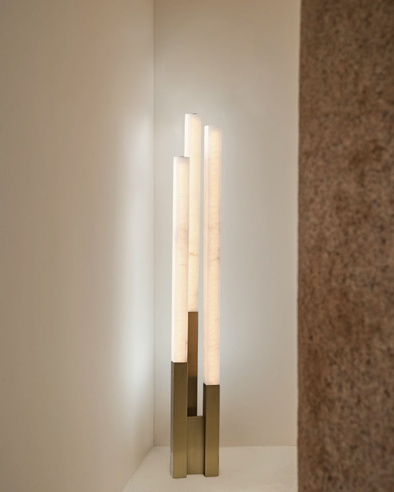 Modern Soft Glow LED Alabaster High Standing Floor Lamp by Meetlighting