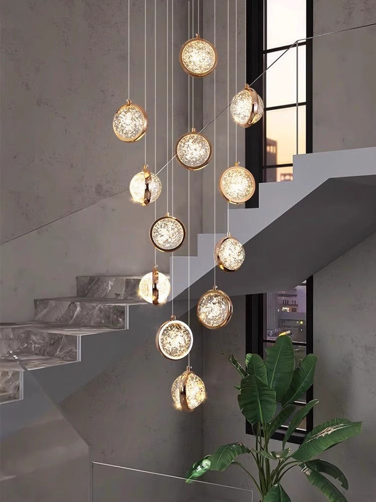 Modern Luxury Long Chandelier for Loft and Villa Spaces Chandelier Kevinstudiolives 12 Lights: 17.72" D x 78.74" H  