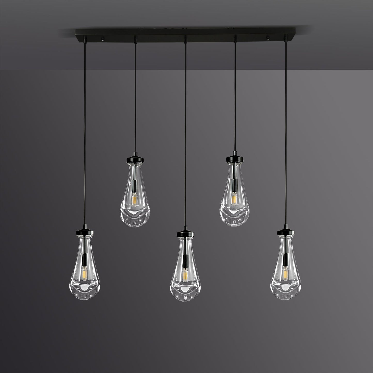 Modern Raindrop Rectangle Chandelier