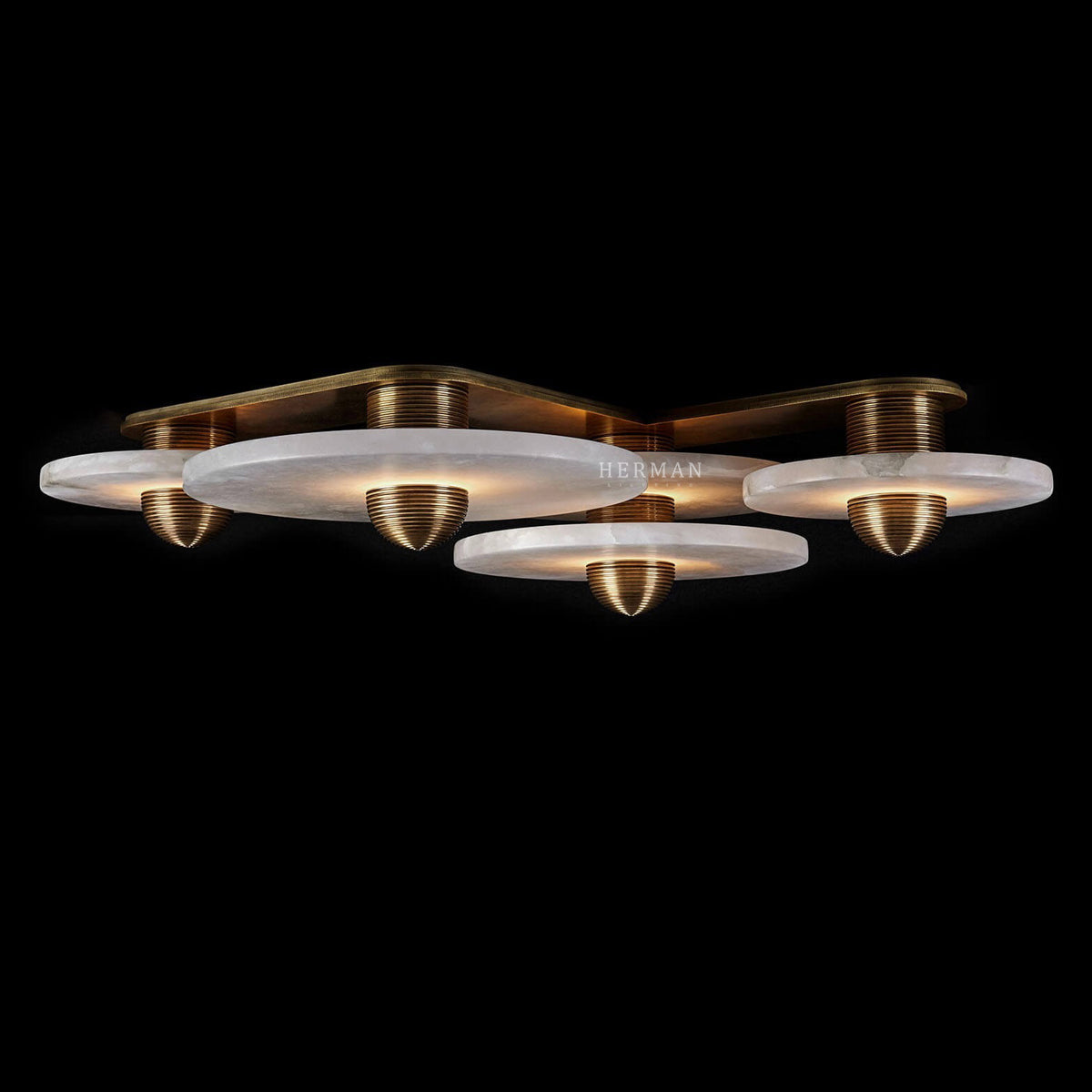 Median Alabaster Flush mount - 4 Surface by Meetlighting