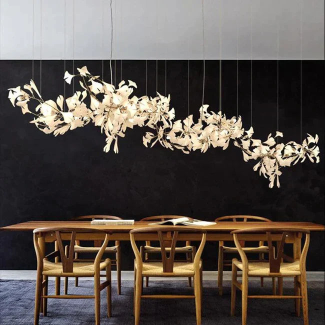 Gingko Porcelain Chandelier, Modern Branch Chandelier