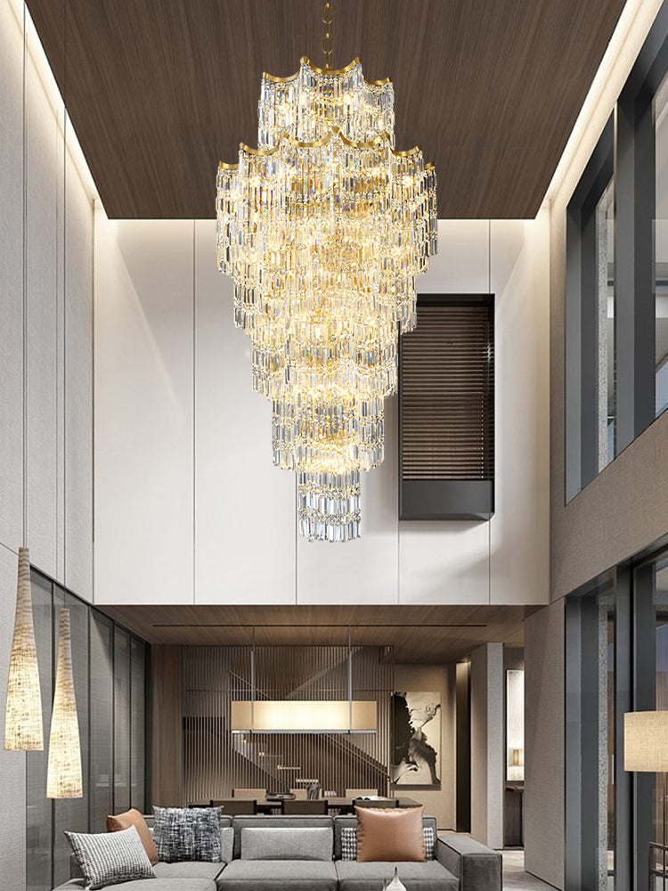 Elegant Crystal Chandelier for Duplex Villas Chandelier Kevinstudiolives   