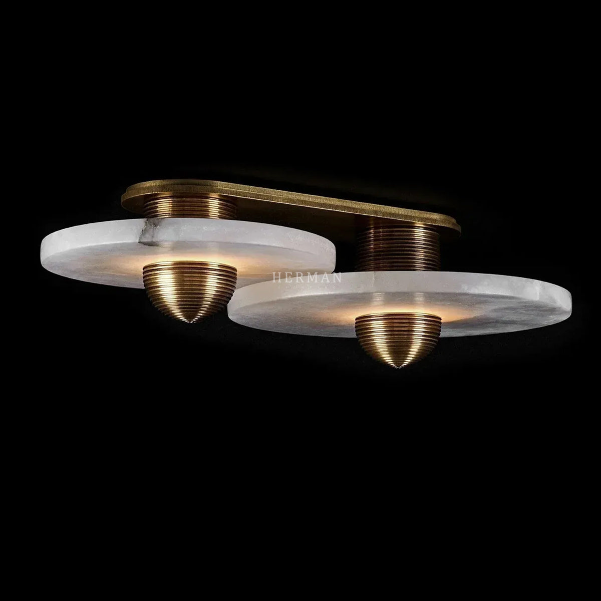 Median Alabaster Flush mount - 2 Surface by Meetlighting