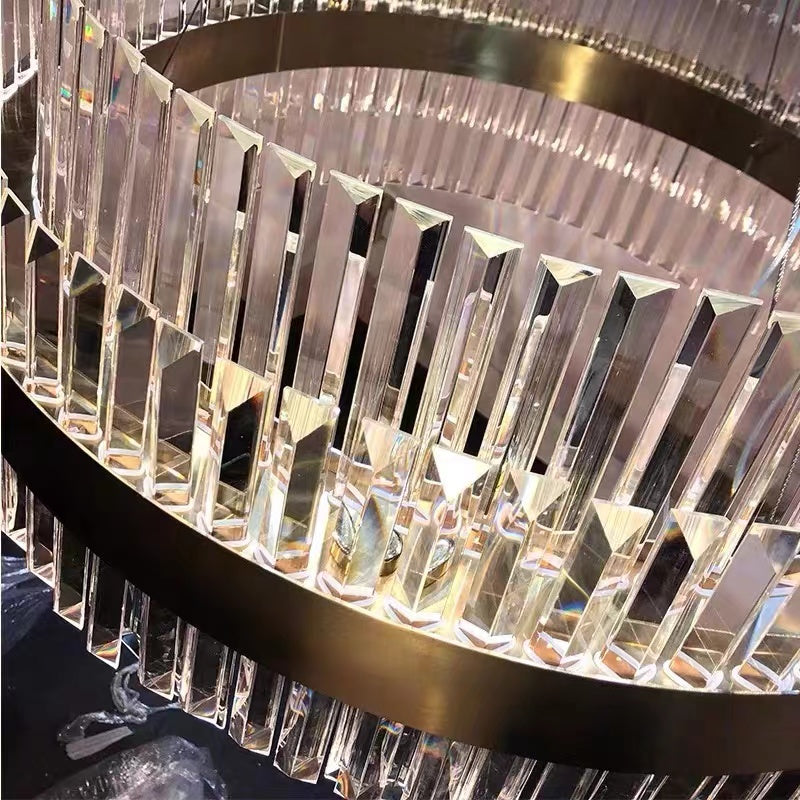 Modern Round Crystal Chandelier For Living Room/Bedroom-MEET LIGHTING