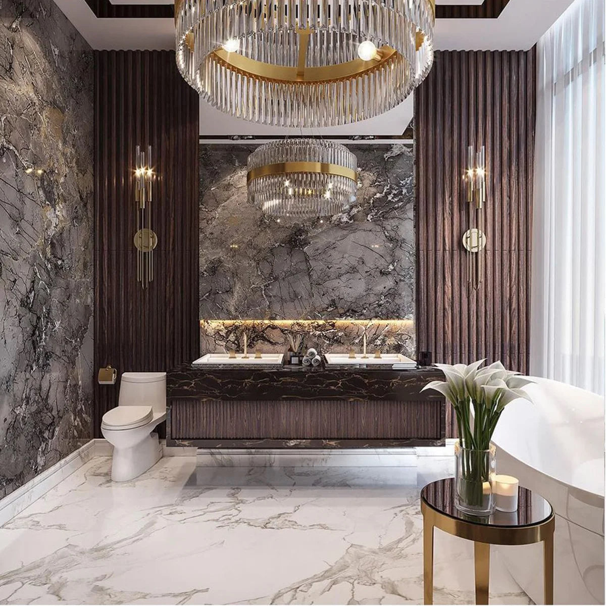 Modern Round Crystal Chandelier For Living Room/Bedroom-MEET LIGHTING