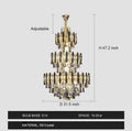 Foyer 3 Layers Extra Large Crystal Chandelier for Living Room Staircase Ceiling Lighting Fixture-MEET LIGHTING