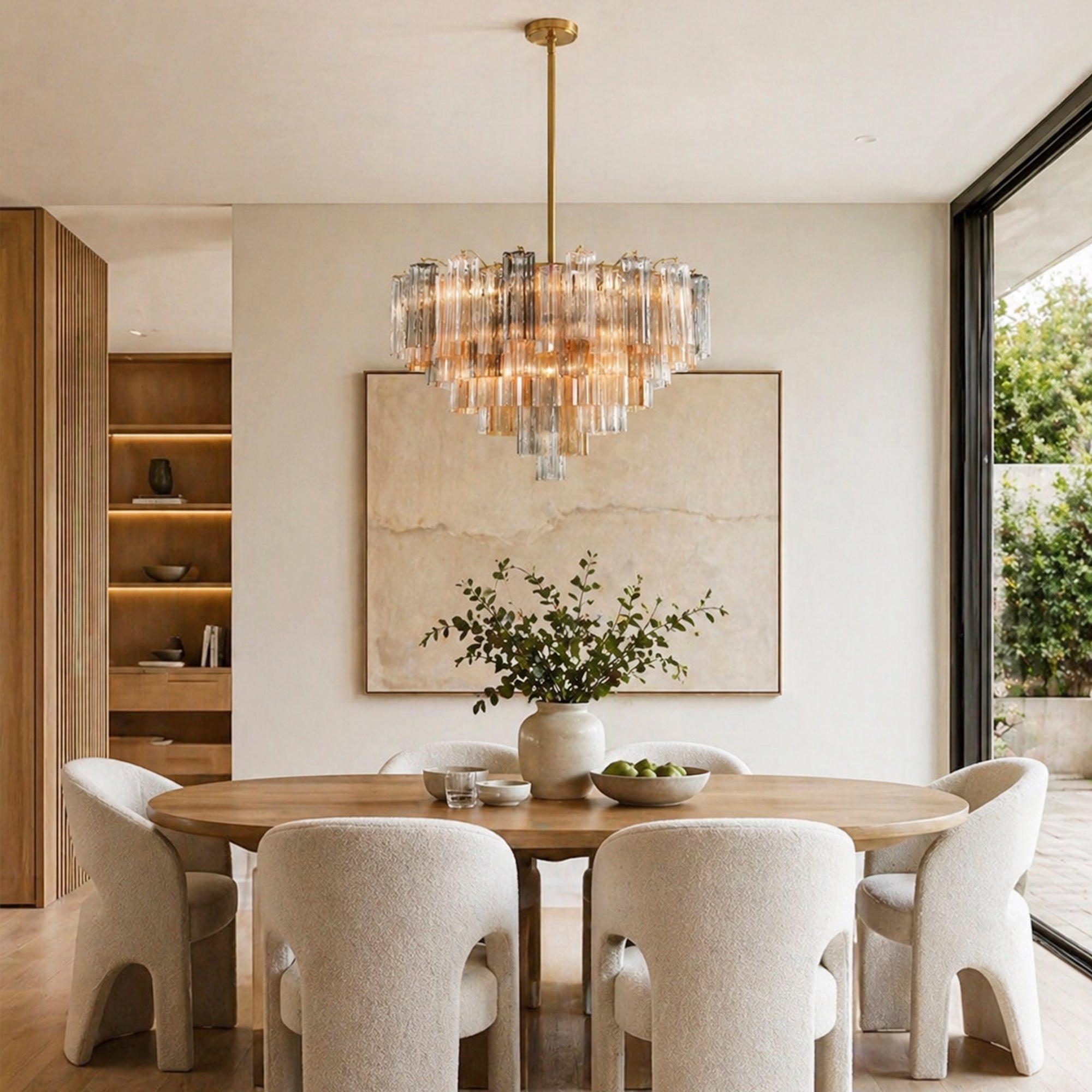 Addis Glass Chandelier by Meetlighting