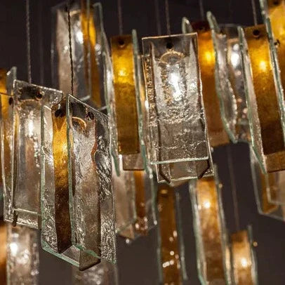 Art Design 1/25/60/84-Light Colorful Rectangle Cluster Glass Tile Pendant/Chandelier-MEET LIGHTING