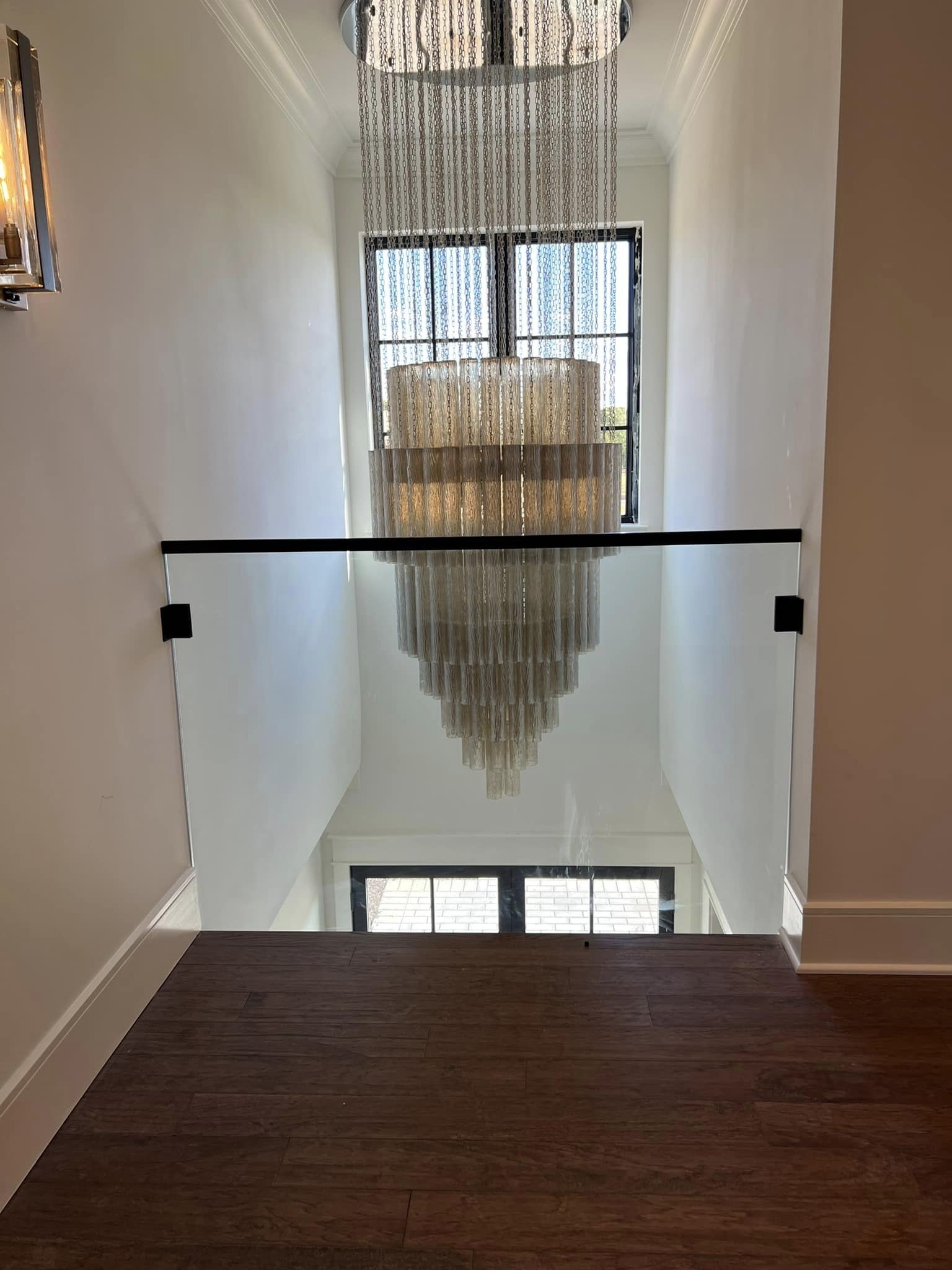 Luxury Italian Style Tubular Glass Chandelier With Chrome Finish-MEET LIGHTING