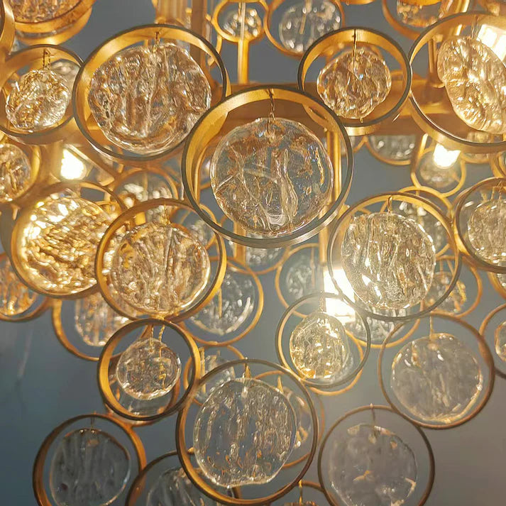 Trento Clustered Glass Linear Chandelier 55"