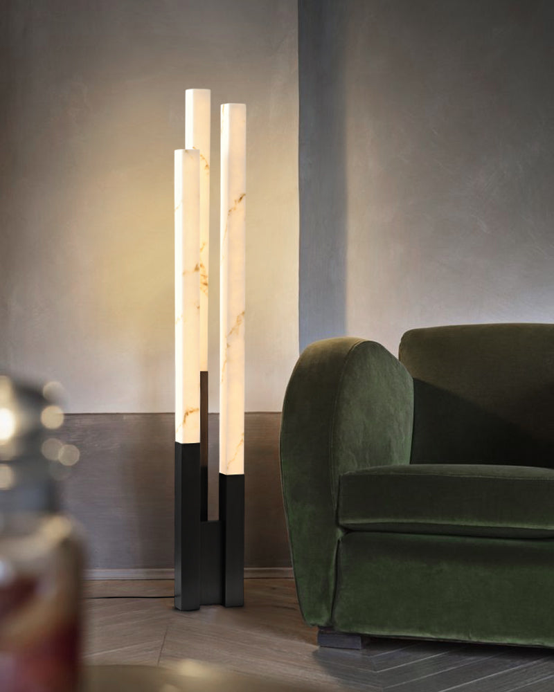 Modern Soft Glow LED Alabaster High Standing Floor Lamp by Meetlighting