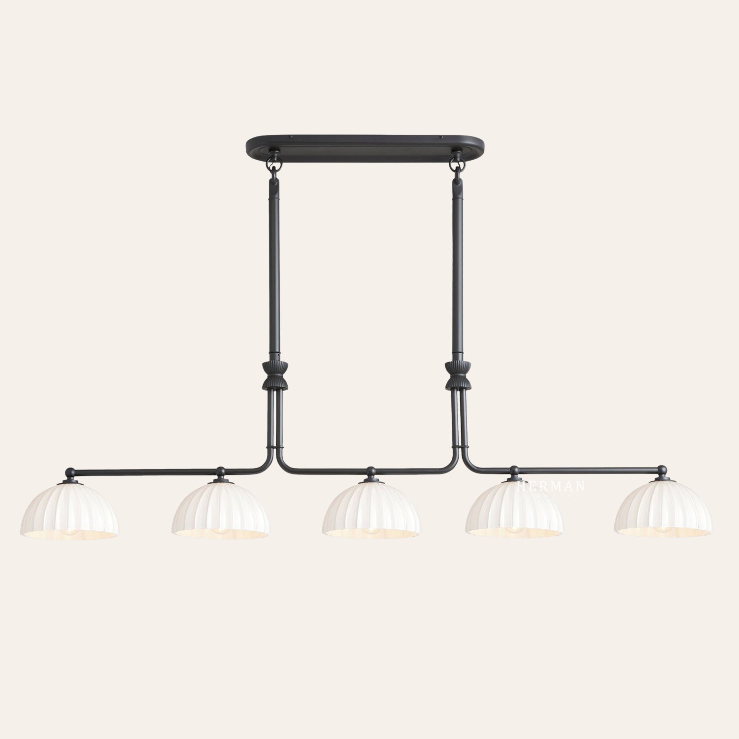 Enzo 60" 5-Light Linear Chandelier by Meetlighting