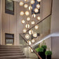 Modern Luxury Long Chandelier for Loft and Villa Spaces Chandelier Kevinstudiolives 26 Lights: 27.56" D x 196.85" H  