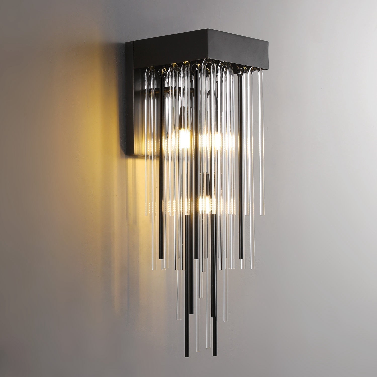 Casocada Crystal And Metal Rods Wall Sconce
