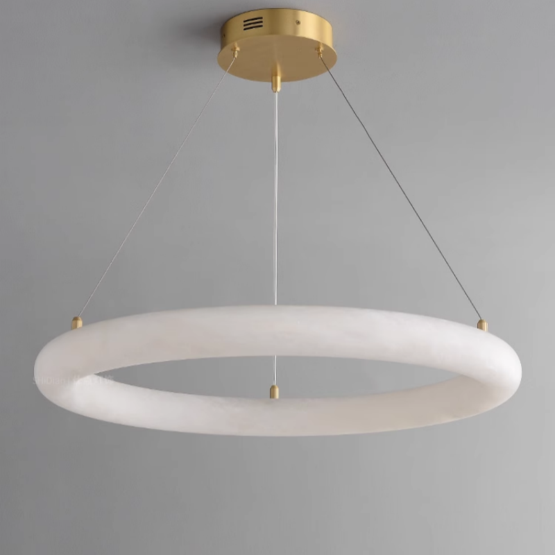 Spain Alabaster Brass Ring Pendant Lights