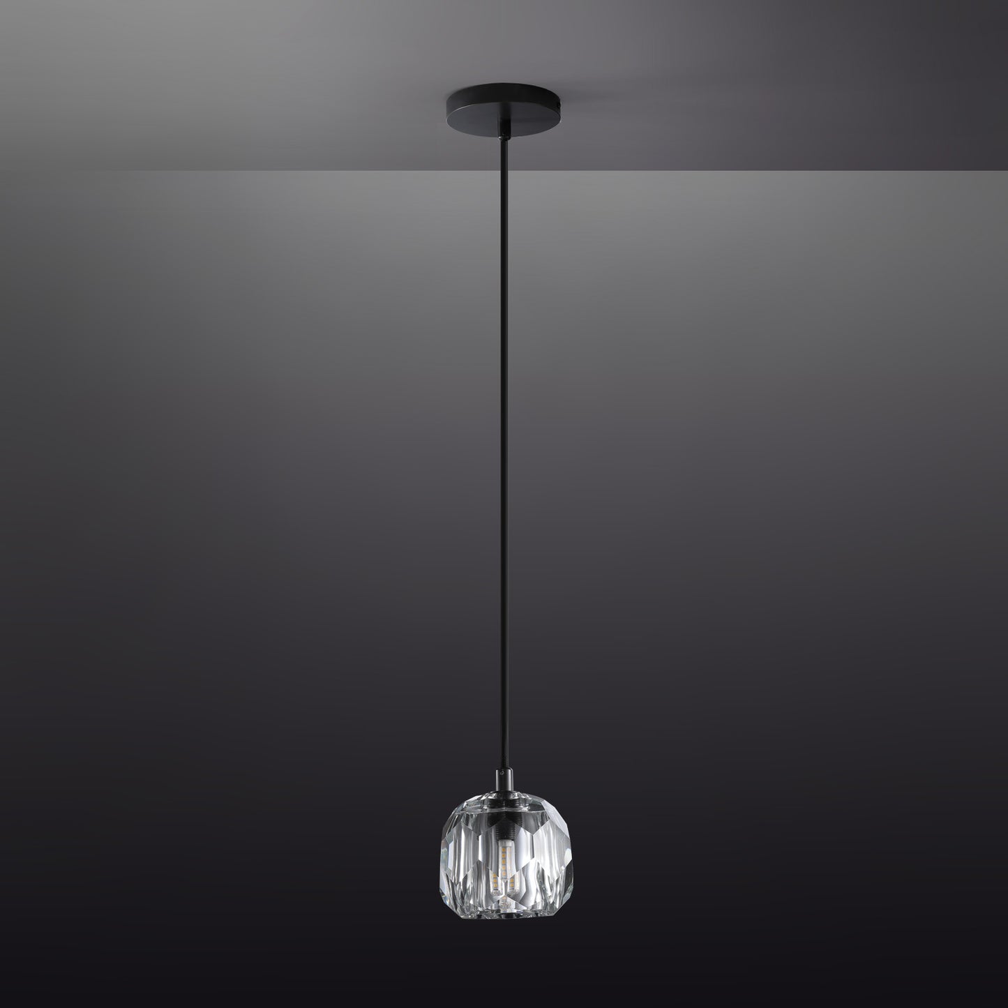 Boule Modern Crystal Kitchen Island Pendant Light(Rod)