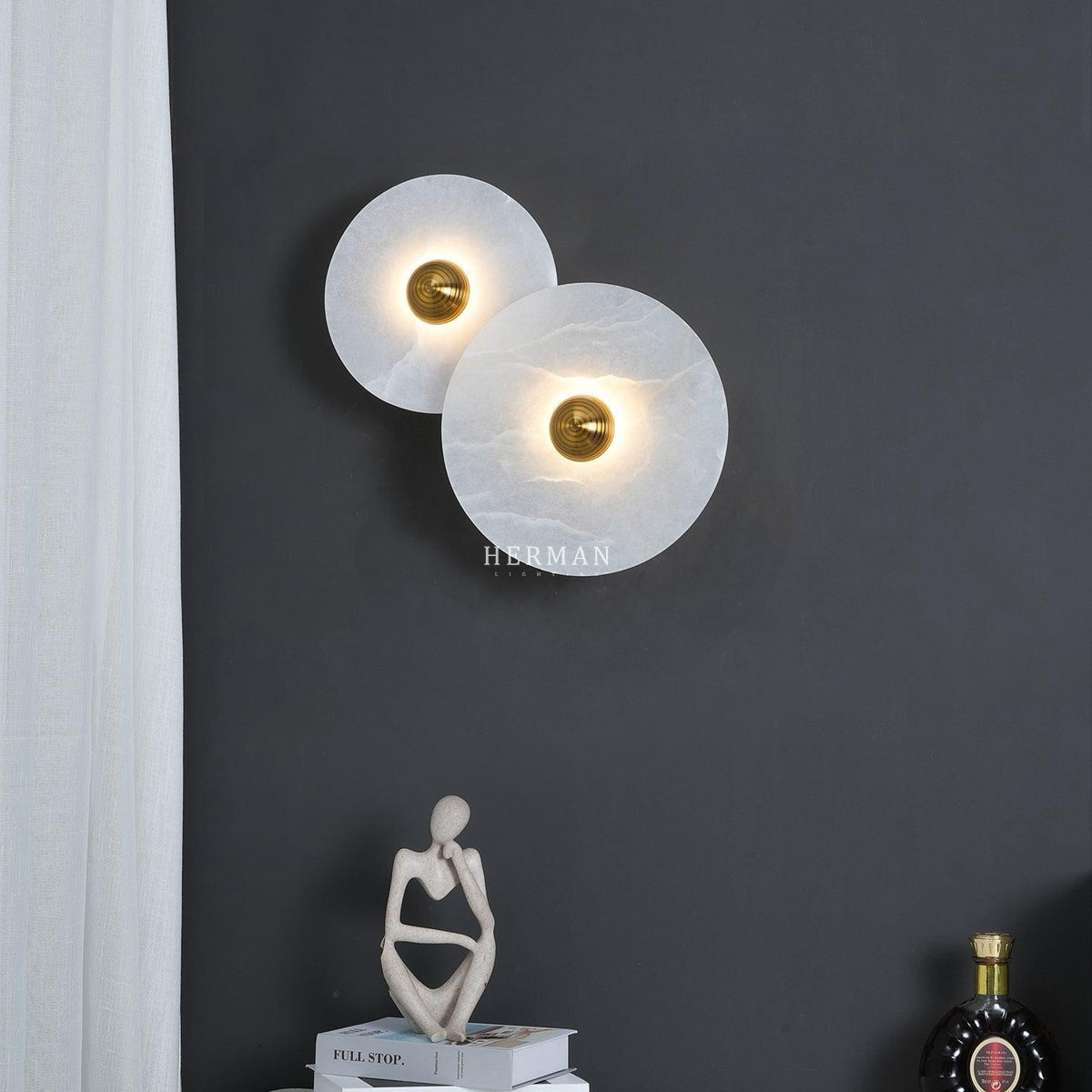 Median Alabaster Flush mount - 2 Surface by Meetlighting