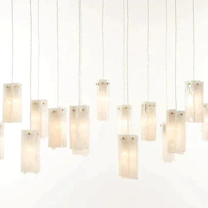 Art Design 1/25/60/84-Light Colorful Rectangle Cluster Glass Tile Pendant/Chandelier-MEET LIGHTING