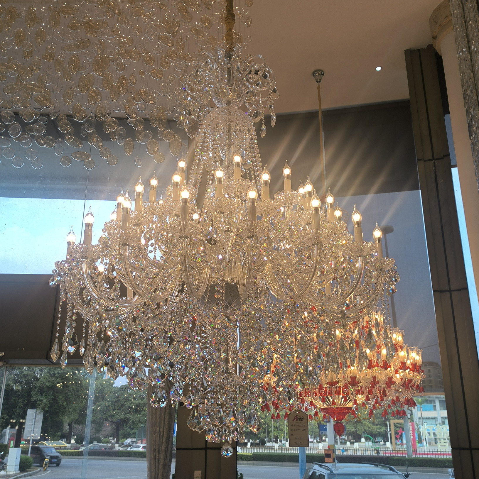 Luxury Classic Clear Crystal Chandelier for Foyer/Staircase/Entryway/Hallway-MEET LIGHTING