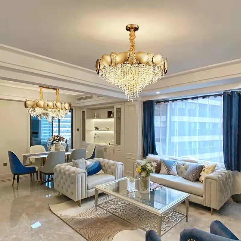 Modern Italian Style Crystal Tassel Chandelier-MEET LIGHTING