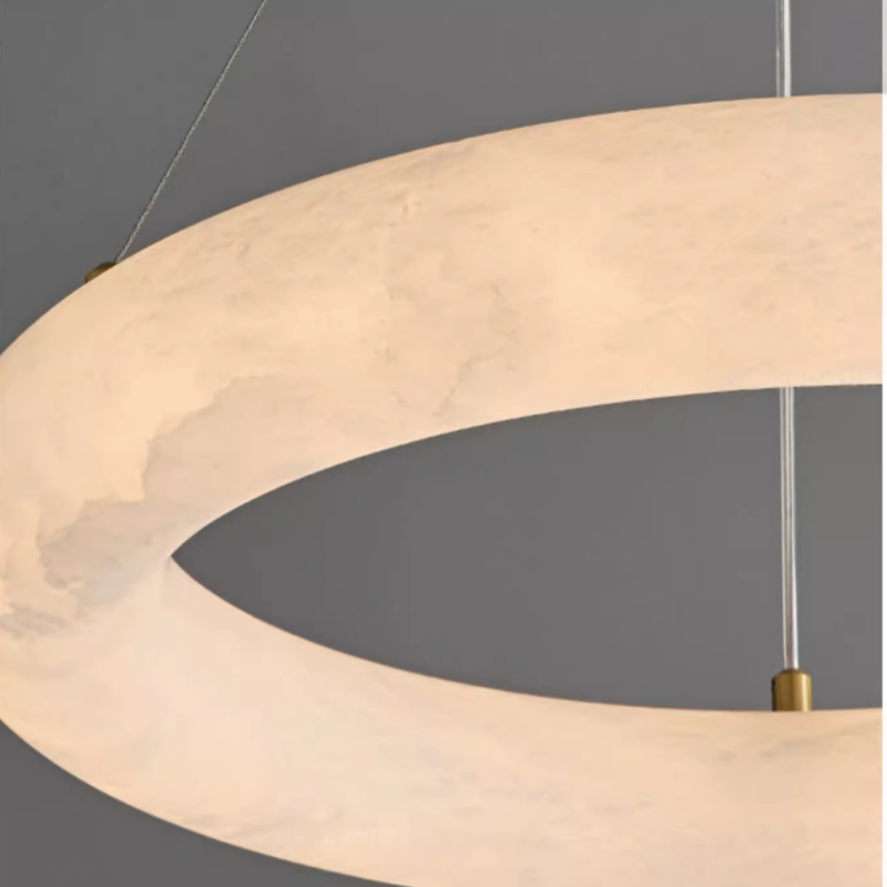 Spain Alabaster Brass Ring Pendant Lights