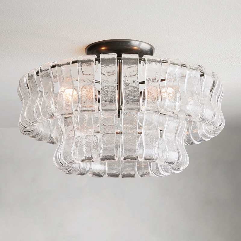 Ghiaccio Flushmount Chandelier-MEET LIGHTING