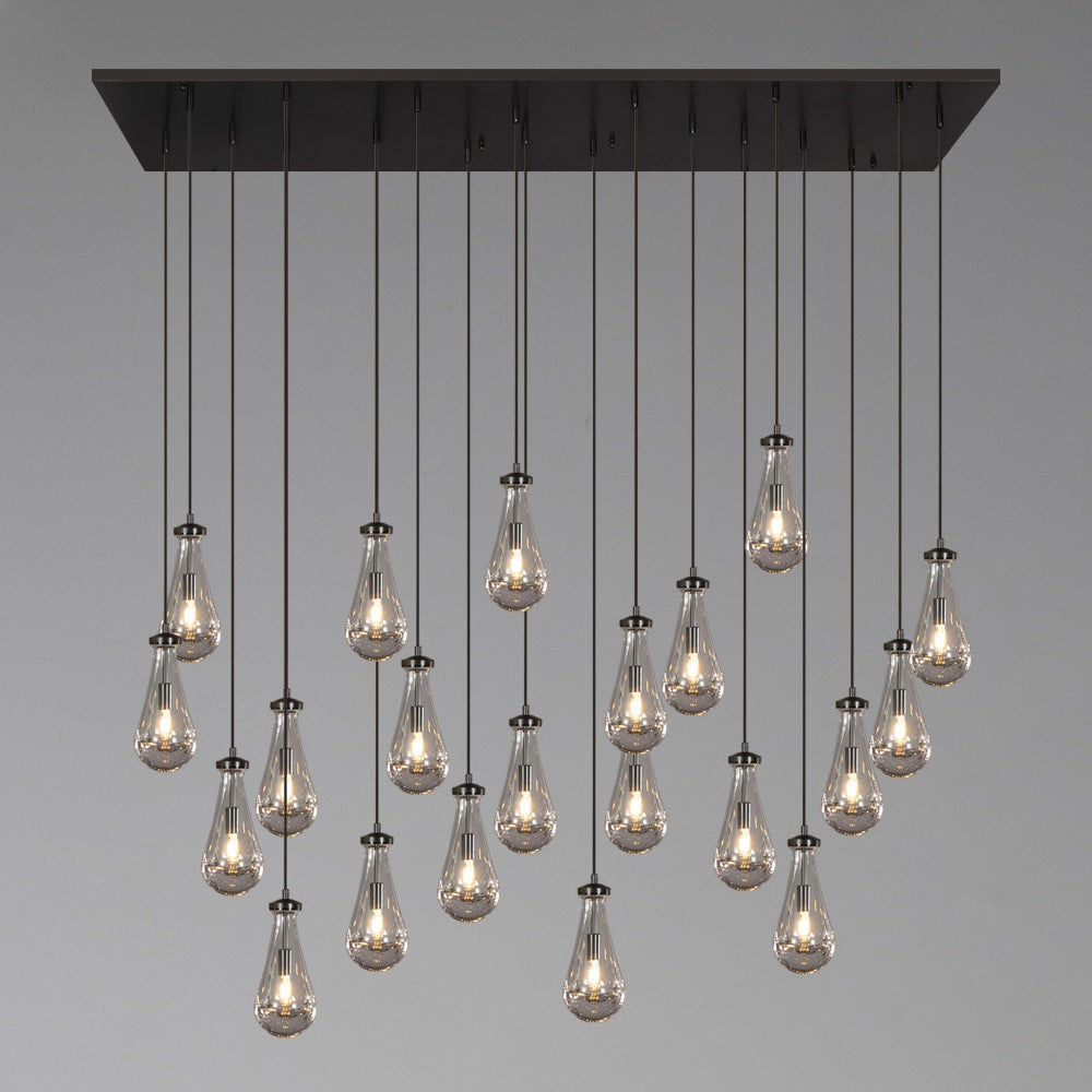 Modern Raindrop Rectangle Chandelier