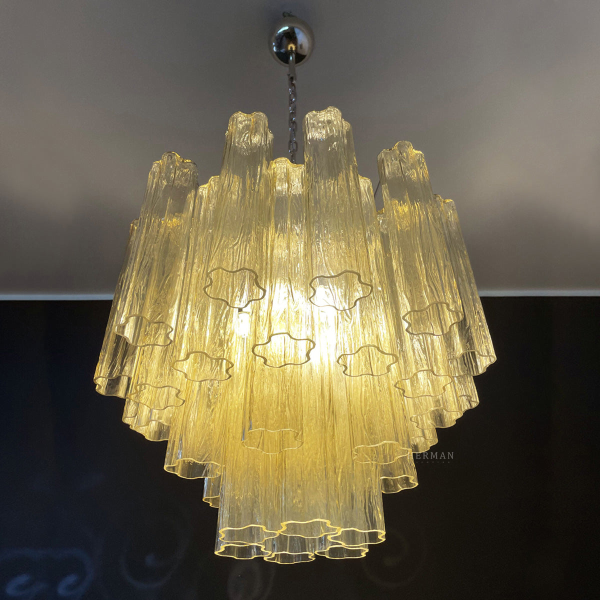 Murano Chandelier – 36 tubes – Yellow