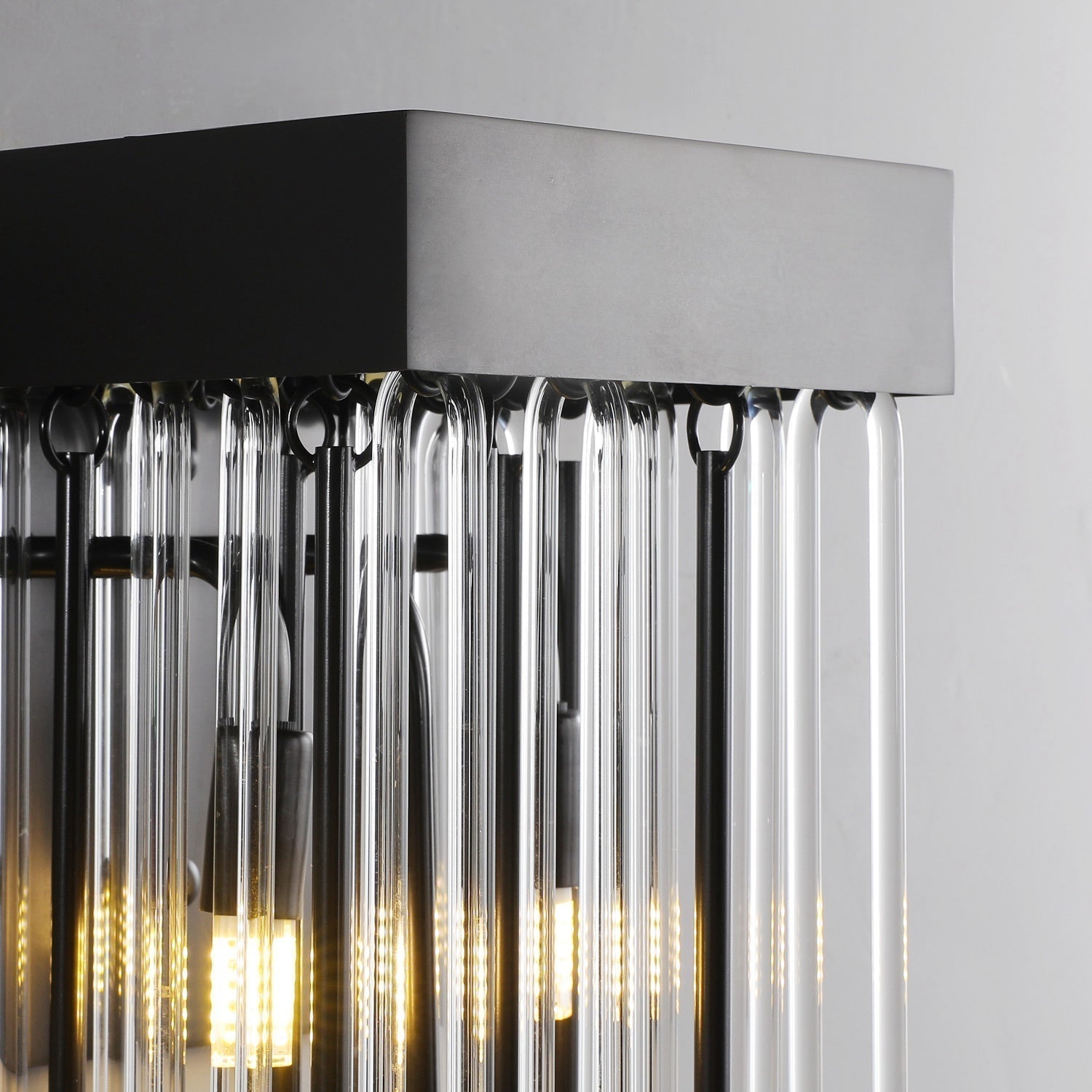Casocada Crystal And Metal Rods Wall Sconce
