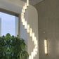 Alabaster Brass Spiral Indoor Modern Chandelier