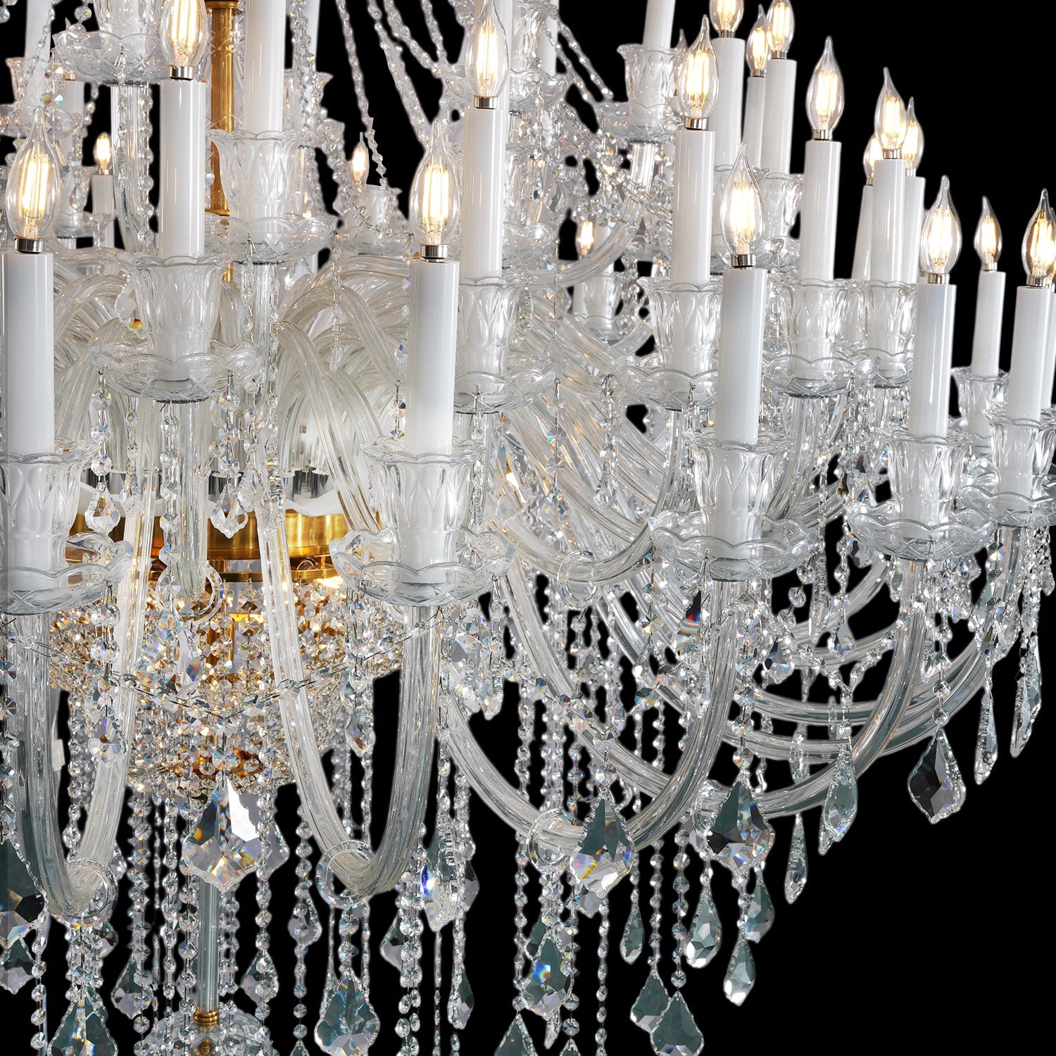 Extra Large Classic Traditional Crystal Chandelier 60/72/90 Lights for Hotel, Showroom, Foyer , Wedding Hall,Coffee Shop