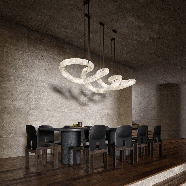 Infinity 12 & 16 Alabaster Pendant Light by Meetlighting