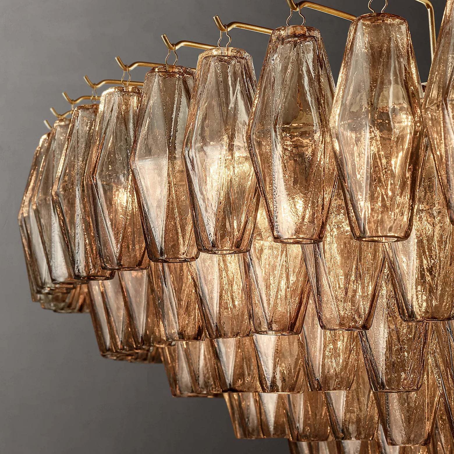 Chiaray Glass Multi-Tier Round Chandelier 61"