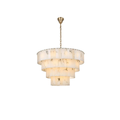 Intisar 40 inch Alabaster Chandelier in Satin Gold