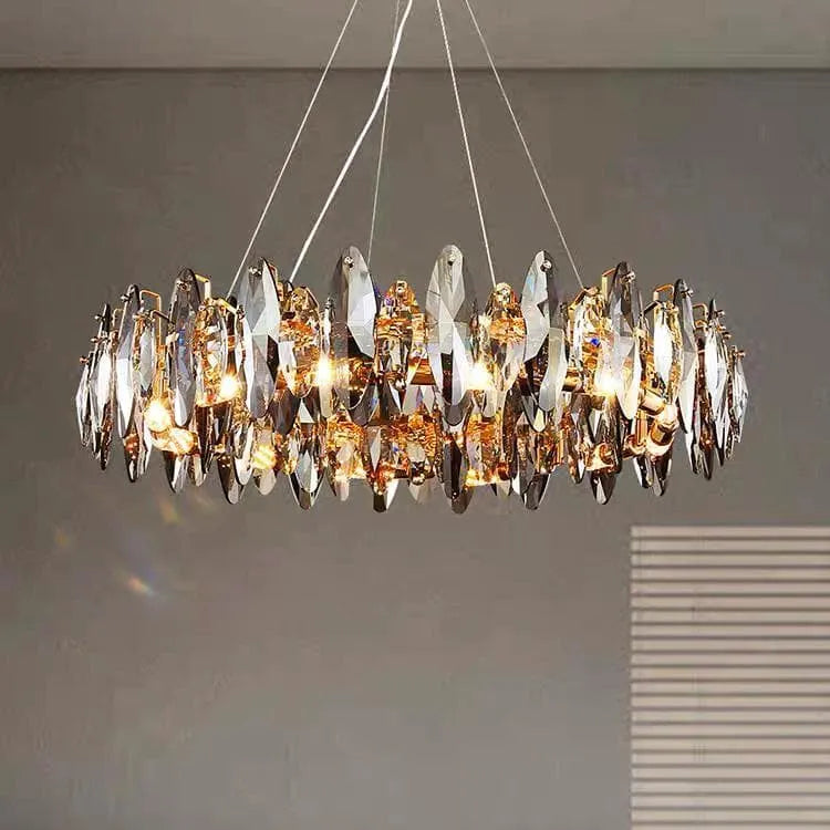 Multi-Sided Crystal Round Chandelier