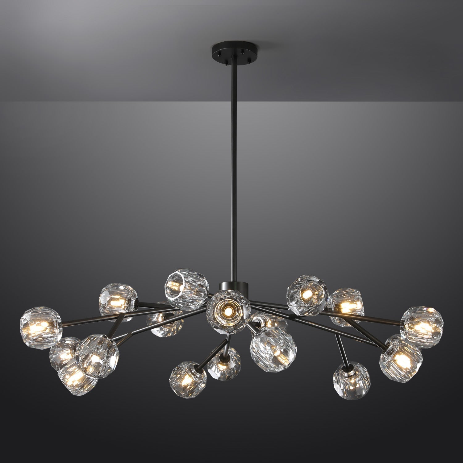 Lumerae 48 Inch Sputnik Globe Crystal Chandelier