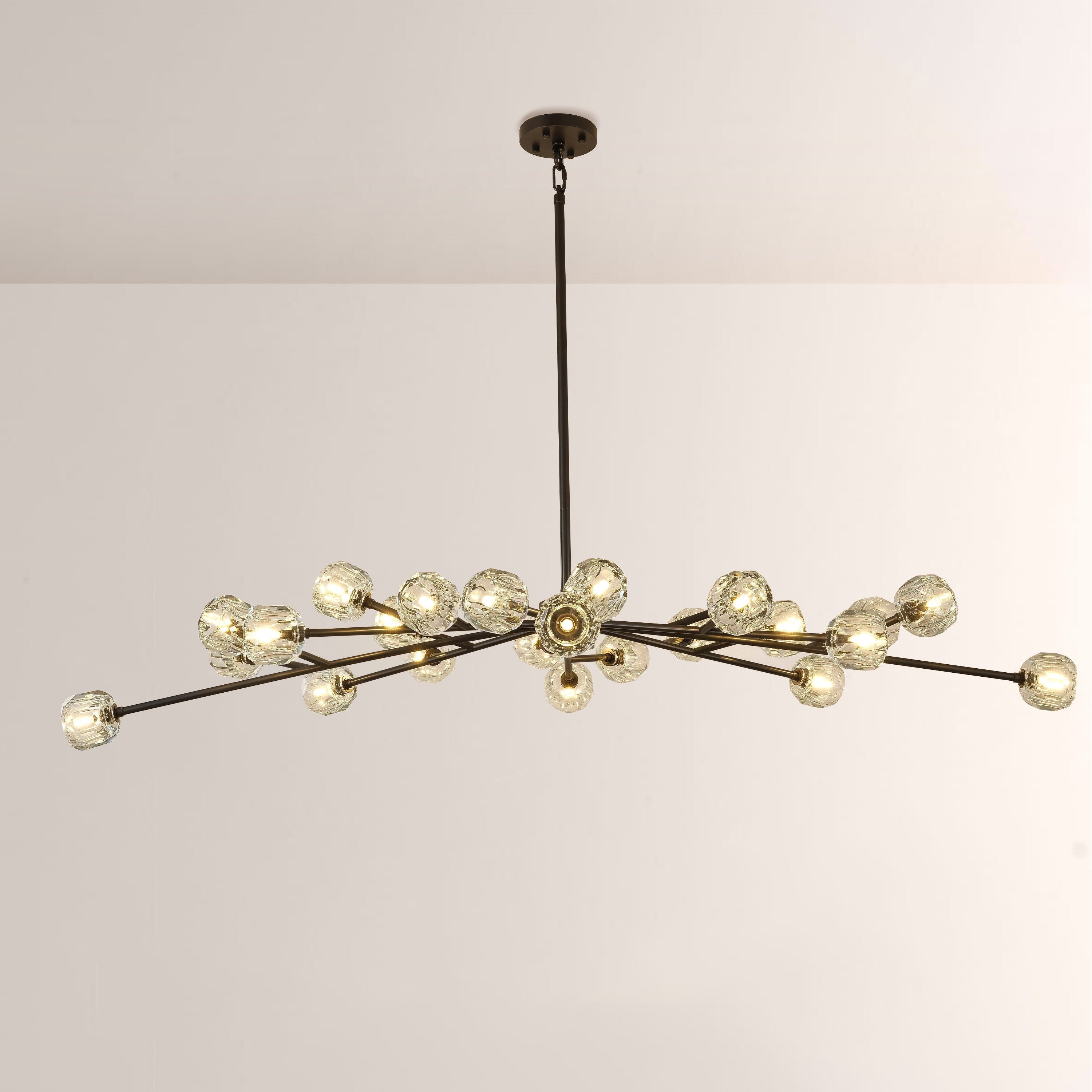 Lumerae 72 Inch Oval Sputnik Globe Crystal Chandelier