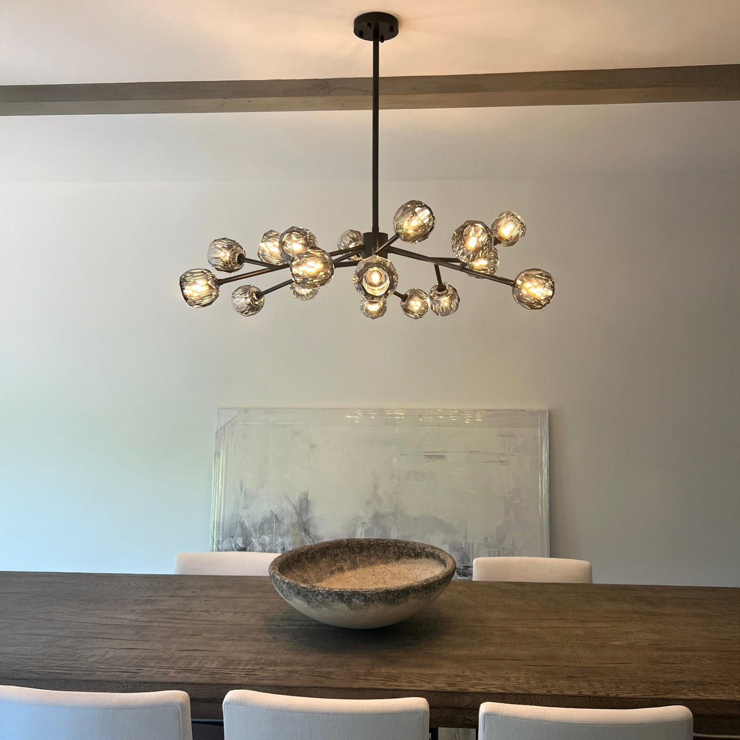 Lumerae 48 Inch Sputnik Globe Smoked Crystal Chandelier