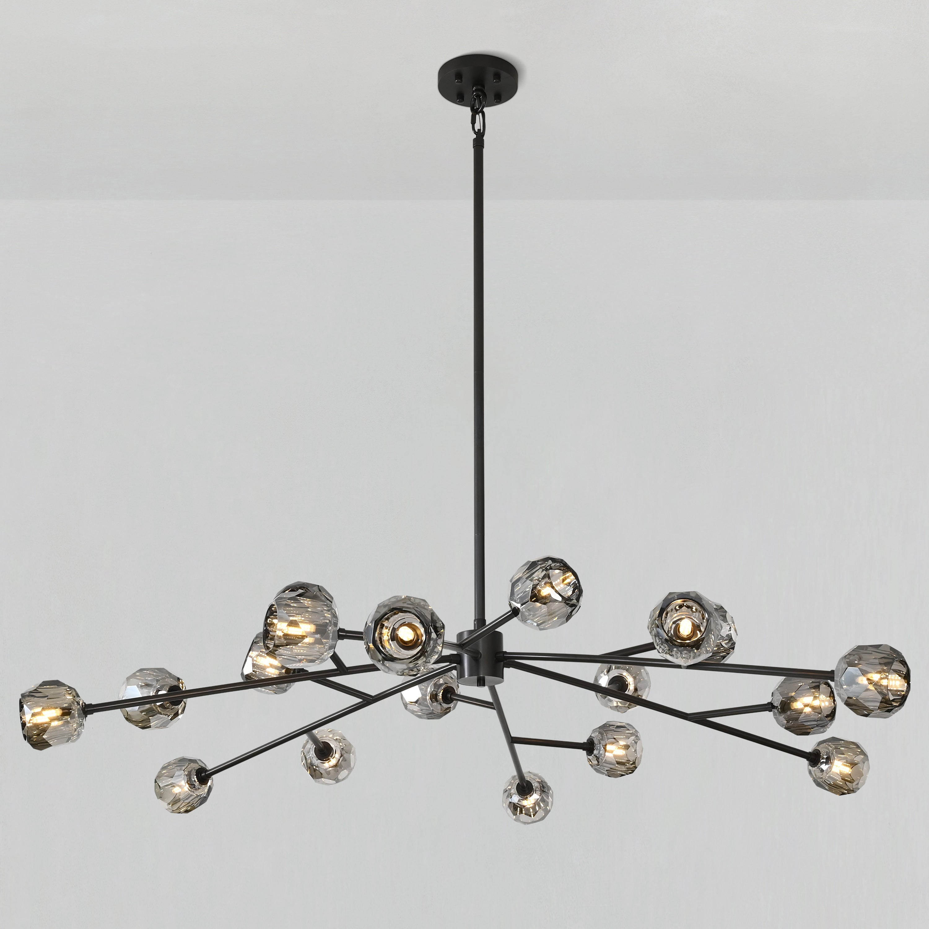 Lumerae 60 Inch Sputnik Globe Smoked Crystal Chandelier
