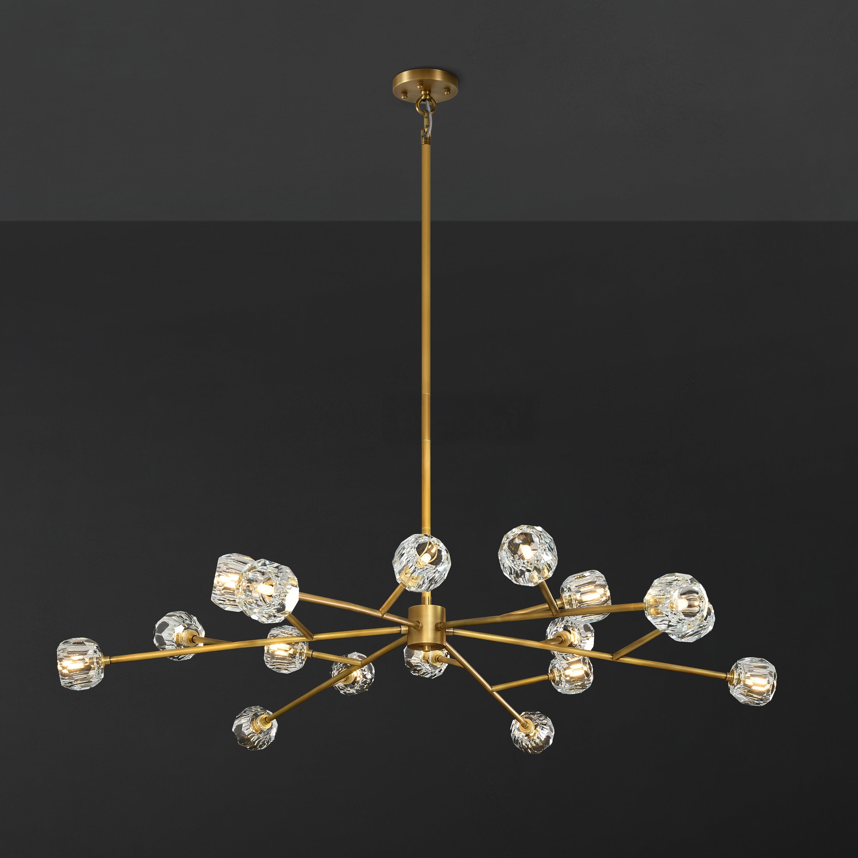 Lumerae 60 Inch Sputnik Globe Crystal Chandelier